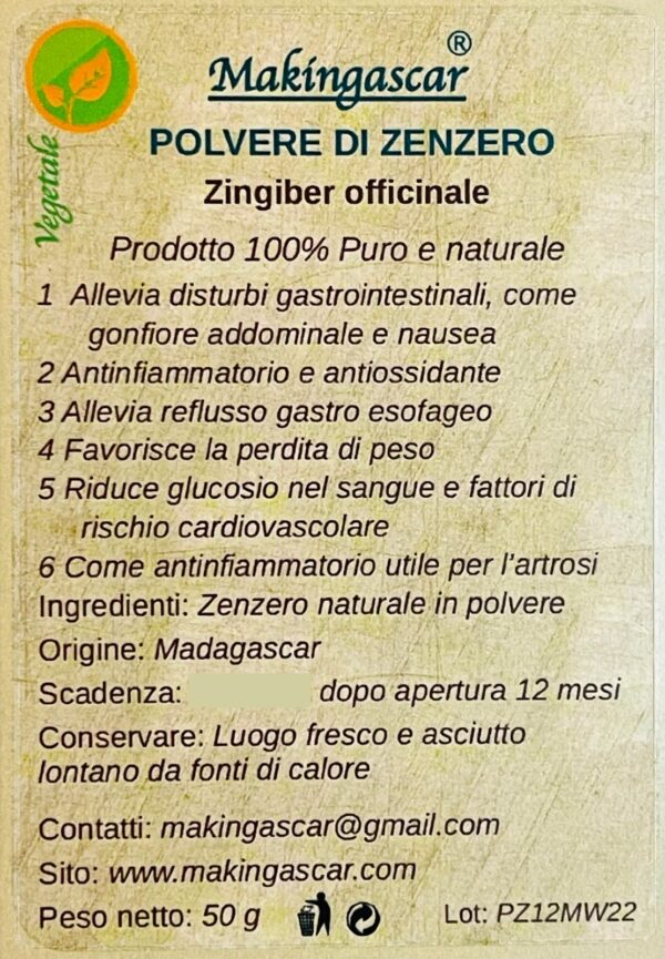 zenzero polvere